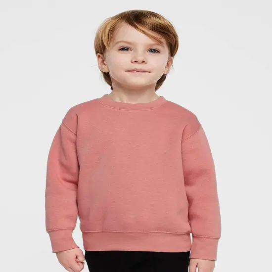 Rabbit Skins&reg; Cozy Toddler Fleece Crewneck Sweatshirt - 3317 Navy {5}