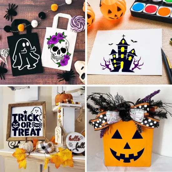 20pcs Halloween Stencils for Crafts Reusable (20 Halloween) {5}