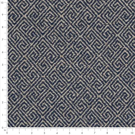 Greek Key Navy - Blue Abstract & Geometric,Greek Key Upholstery Fabric 54 Inches" {2}