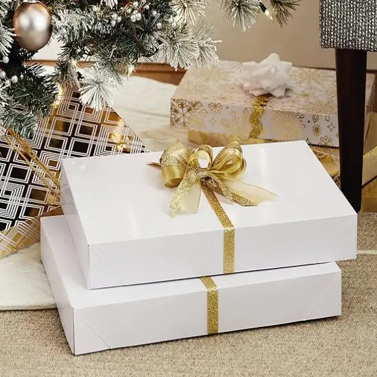 XLarge Gift Boxes with Lids (12 Robe Boxes, White) for Birthdays, Graduations, Christmas, Weddings, Bridal Showers {2}