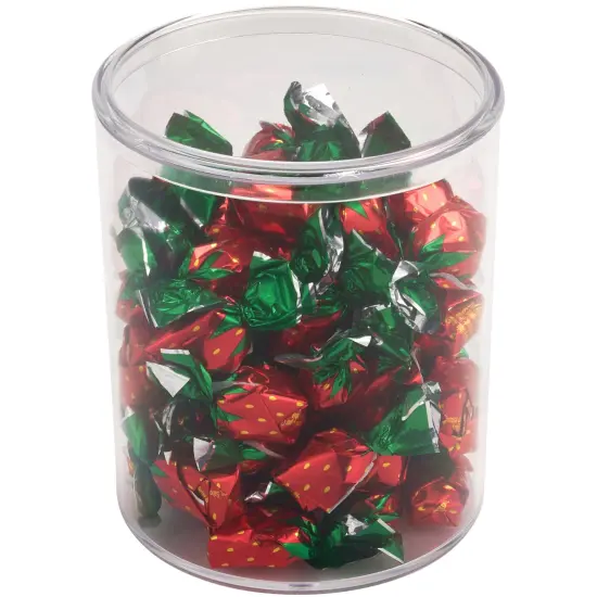 Pioneer Plastics 282C Clear Round Plastic Container, 4.0625" W x 4.75" H {4}