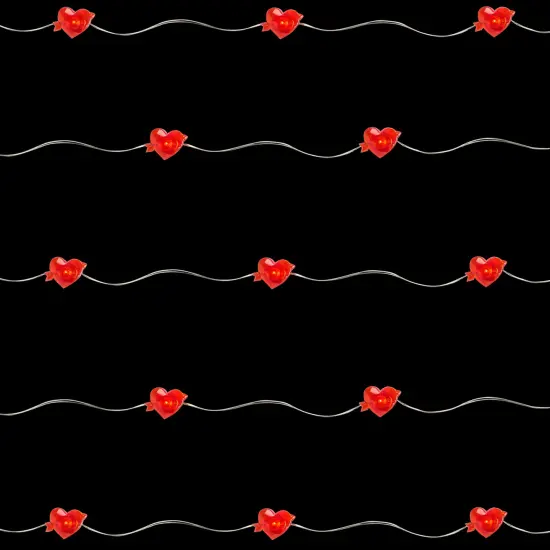 Northlight 20-Count Valentine's Day Heart and Arrow LED Fairy Lights, 6.25ft, Copper Wire Red {3}