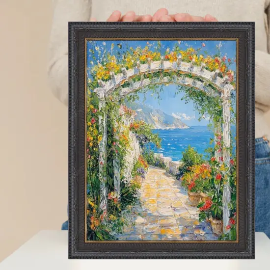 Funky Gothic Black With Gold Picture Frame 28x28 frame {7}