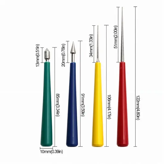 Set of 4 Eggshell Reamer Tools {4}