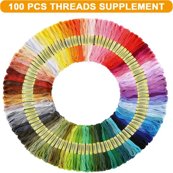 Embroidery Floss Kit, 364 Pack Embroidery Cross Stitch Kit with 200 Colors Friendship Bracelets Floss and Cross Stitch Tools for Embroidery and Friendship Bracelet String Make {3}