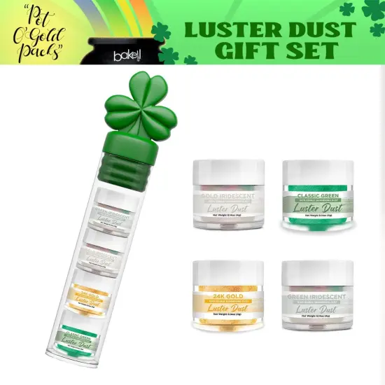Bakell - St. Patty's Day Lucky Leprechaun Luster Dust Clover Gift Set (4 PC SET) {1}