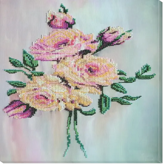 Bead Embroidery Kit - Gentle roses {1}