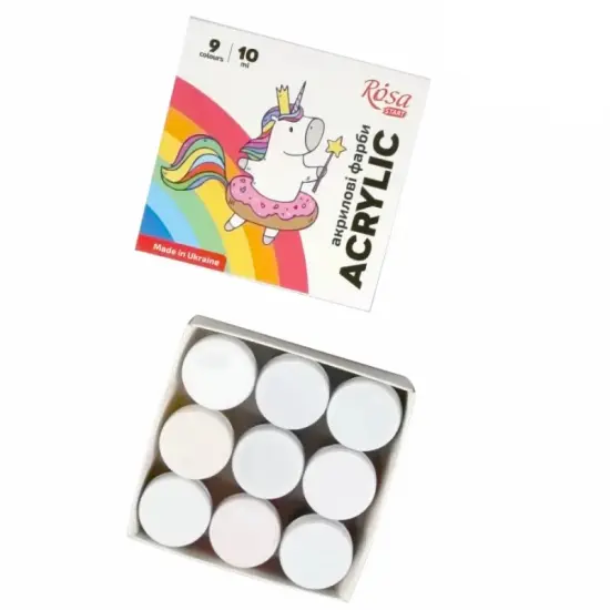 Rosa Start Unicorn Acrylic Paint Set 9 colors (0.34 oz each) {3}