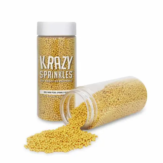Krazy Sprinkles - Cold Pearl Mini Beads (1/2 Cup, 1x Jar) for Cakes, Ice Cream & Cookies {2}