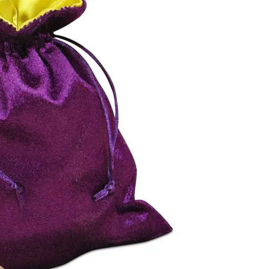 Purple/Daffodil Velvet Gift Bags with Satin Lining 5'' X 8'' {5}