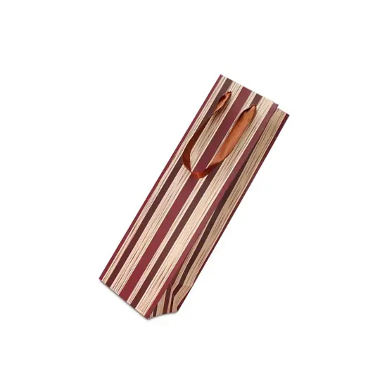 Vibrant Multi-Stripe Wine Bag 4 1/8" x 4 1/8" x 14 1/4" {4}