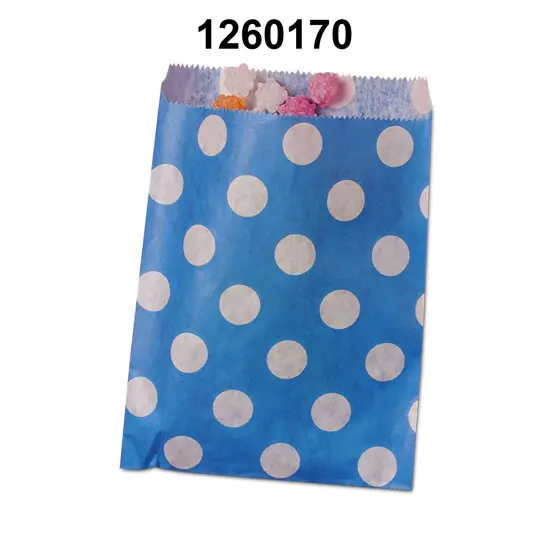 Versatile Large Dots Merchandise Bags 5 1/8" x 6 3/8" Royal {3}