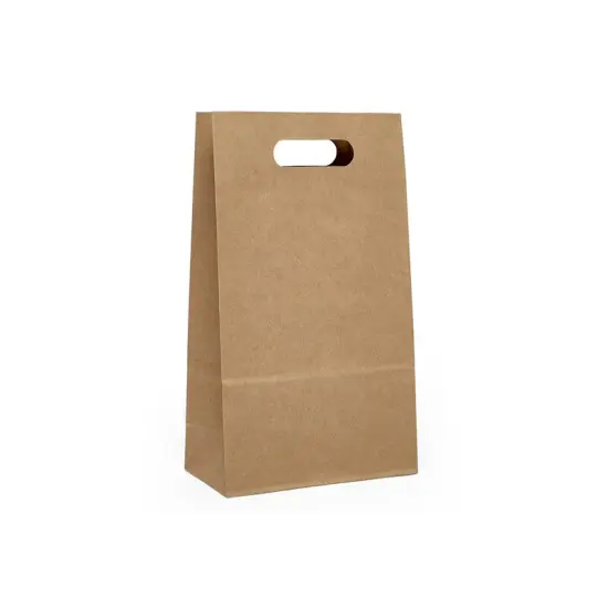 Premium Die Cut Handle Paper Bags Standard 8" x 4" x 13 5/8" {1}