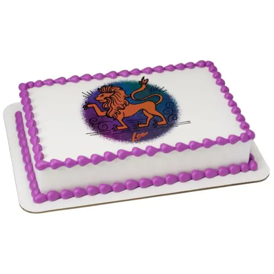 Leo Zodiac Sign PhotoCake&reg; Edible Cake Topper Icing Image for 1/4 Sheet cake or larger {1}