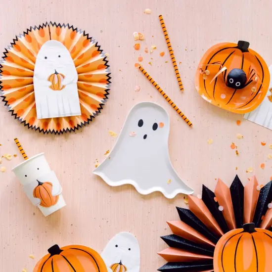 HALLOWEEN BAMBOO GHOST PLATE {2}