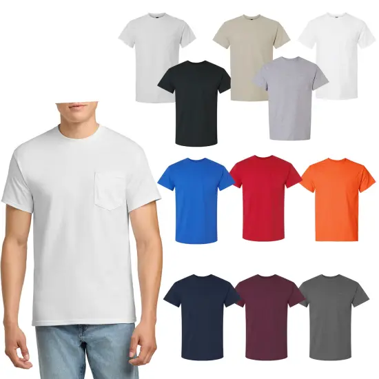 Gildan Ultra Cotton Pocket T-Shirt for Men's Maroon {4}