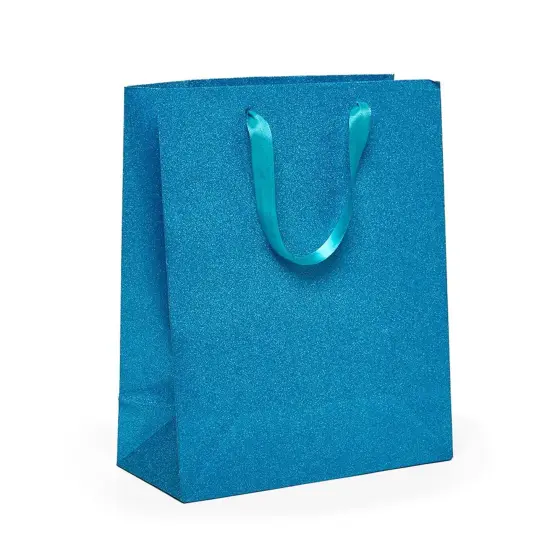 Glitter Grain Euro Totes 7'' x 3 7/8'' x 9 1/16'' for Special Occasions Turquoise {2}