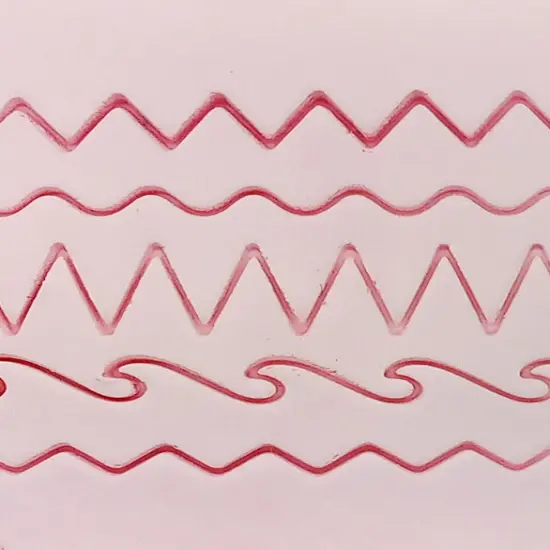 Clay Decorative Edge Cutters, 5 Different Line Styles, Zigzag Waves & Curved, Adorabilities {2}