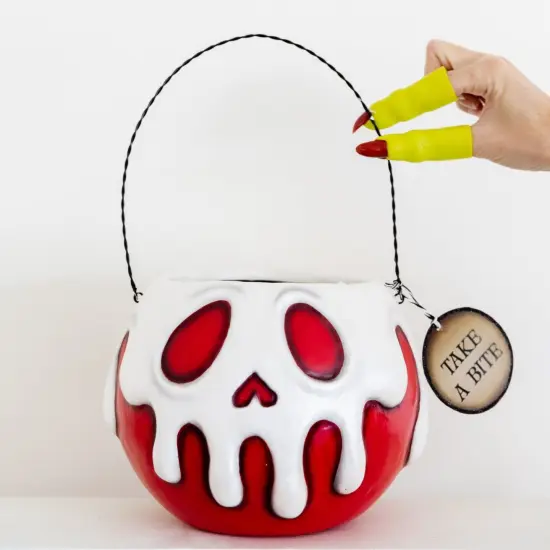 LARGE RED APPLE BUCKET WITH WHITE POISON {2}