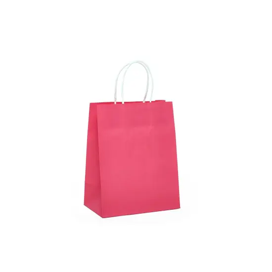 Practical Bright Matte Shopping Bag with White Interior 10" x 5" x 13" {1}