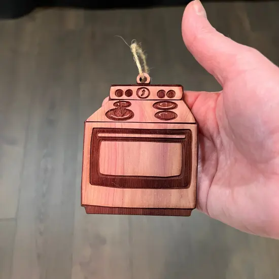 Stove - Cedar Ornament {3}