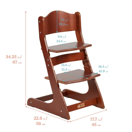 Grows with Me Chair, Transitional Chair Dark Walnut {2}
