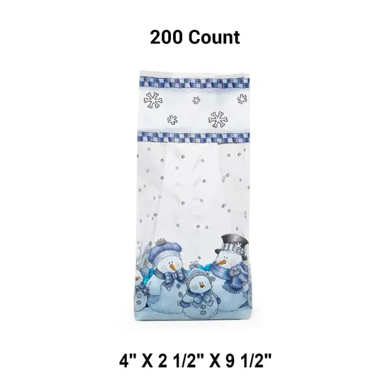 Holiday Pattern Cello Bags for Gifts 4&rdquo; x 2.5&rdquo; x 9.5&rdquo; {1}