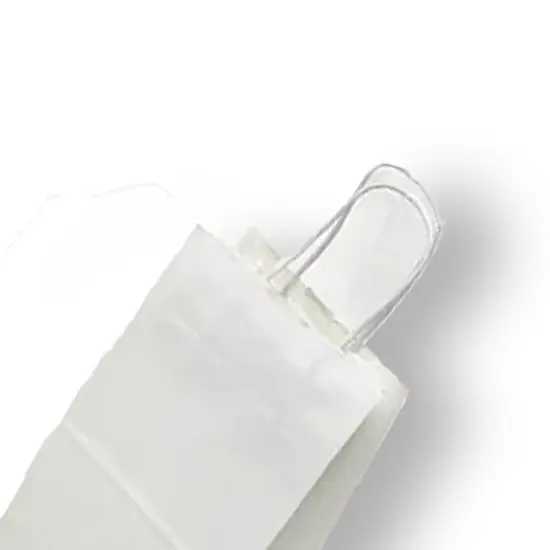 Reliable Plain White Kraft Shopping Bag 10" x 5" x 10" {6}