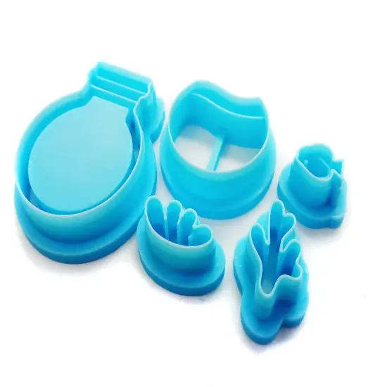 Cute Aquarium Bottle Clay Cutters, 5 pc, Tiny Fish Tank Set, Adorabilities {2}