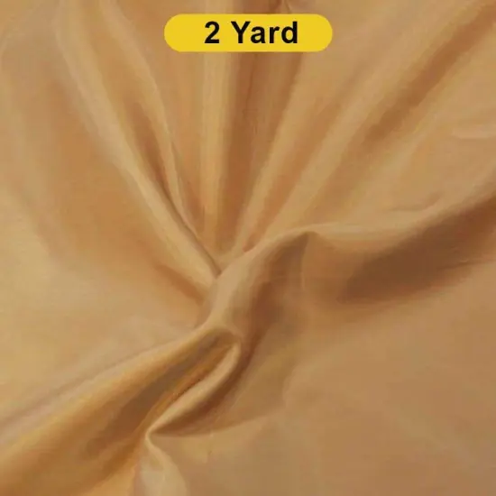 Premium 60" Wide Polyester Woven Taffeta Lining Fabric for Apparel Gold {1}
