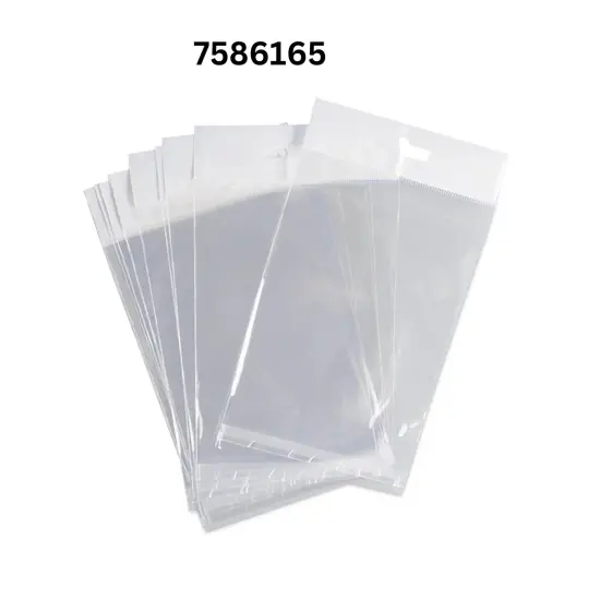 Durable Lip & Tape Cello Bags with Header 6 1/4" x 6 1/4" 1.6 mil {3}
