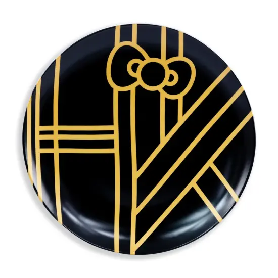 Hello Kitty Panache Black & Gold 4 Piece Side Plate Set {3}