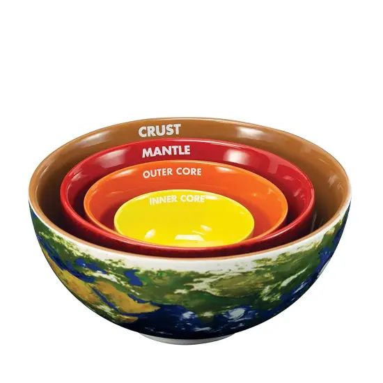 Earth Cross Section Nesting Bowls Set of 4 {1}