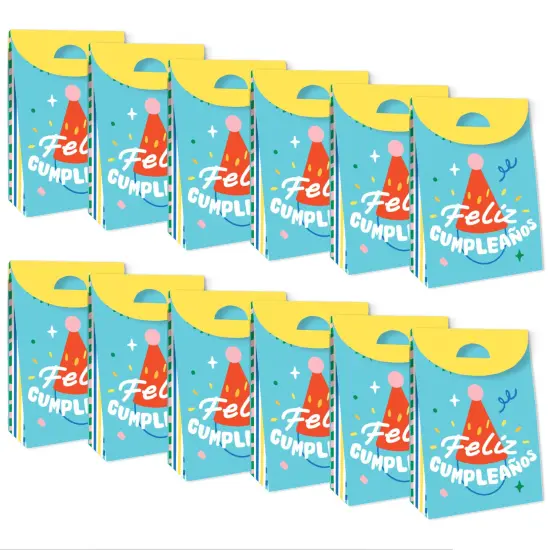 Big Dot of Happiness Feliz Cumpleanos - Happy Birthday Gift Favor Bags - Party Goodie Boxes - Set of 12 {5}