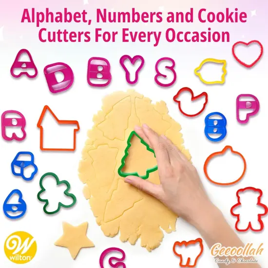 Wilton 101 Piece Cookie Cutter Set Alphabet Numbers & Holiday Shapes {5}