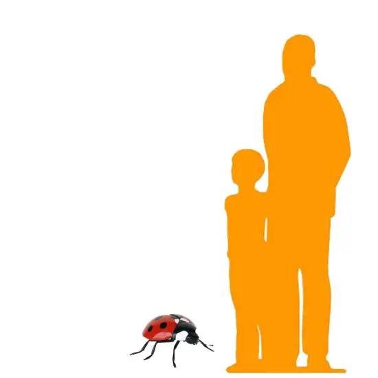 Small Red Lady Bug Over Sized Insect Statue {2}