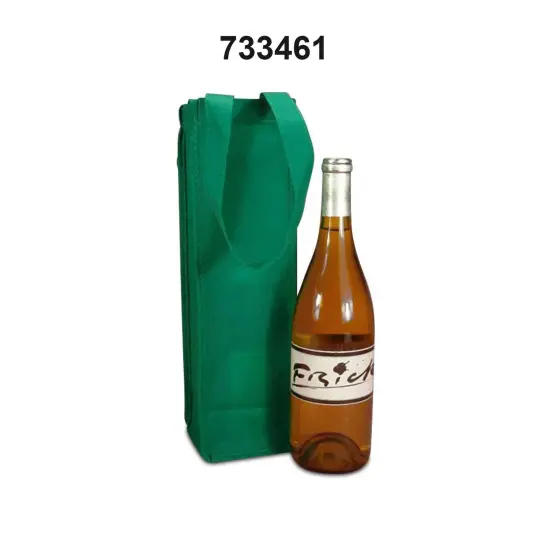 Non-Woven Reusable Wine Carry Bag Durable 7" x 7" x 14" {3}