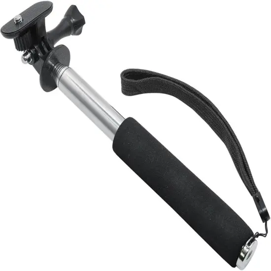 Xit 43-Inch Hand Held Monopod for GoPro and Regular Cameras (Silver) {1}