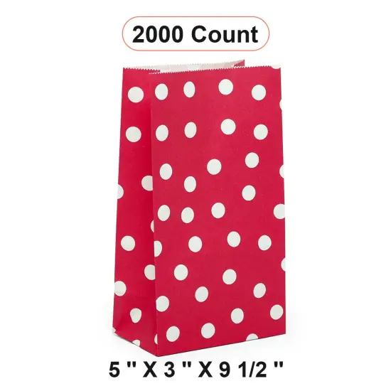 Dot Pattern Sos Food Bags 5'' X 3'' X 9 1/2'' Design {1}