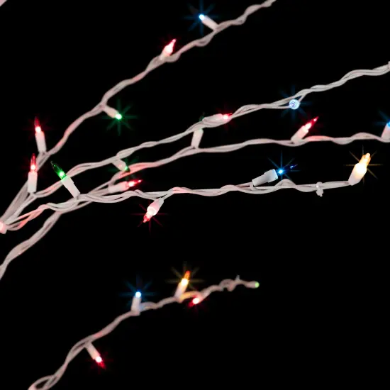 Northlight Pre-Lit Cascade Twig Tree Outdoor Christmas Decoration - 9' - Multicolor Lights {5}