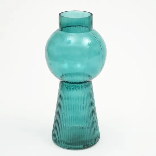 Modern Funnel Flare Glass Vase - 5 X 12 Inch {2}