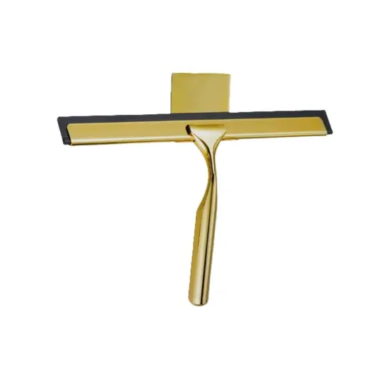 2 PACK - 10" Shower Squeegee with 3M Hanger Gold {1}