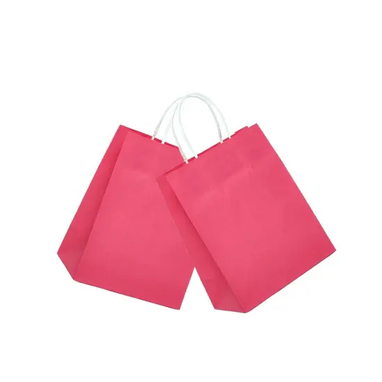 Roomy Bright Matte Shopping Bag with White Interior 16" x 6" x 12" {4}