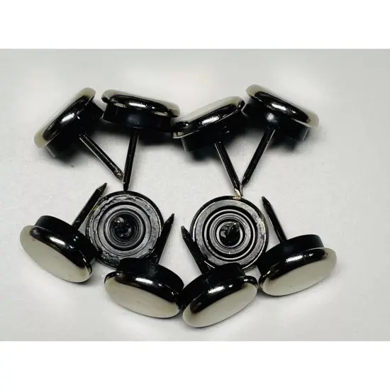 Kitcheniva 7/8" Nickel Base Metal Nail-On Glides For Wood Furnitures Crafts {1}