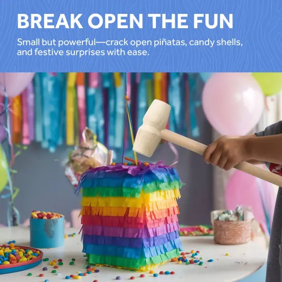 Mini Wooden Hammer for Chocolate, Breakable Heart, Wood Crab Mallets, 5 1/2 Inch Wooden Mallet, Mini Mallet,Small Wooden Hammer, Crafts and Party Props {4}