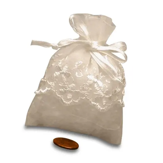 Small Embroidered Skirt Organza Bag 3'' x 4'' for Gifts {3}