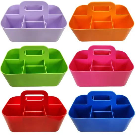 Enjoy Organizer | 6 Small Stackable and Portable Simple 6-Compartment Art Caddy - Made In USA {1}