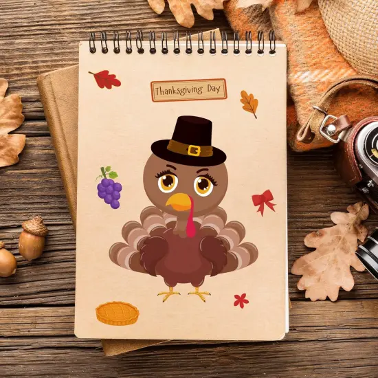 Crafts for Kids - DIY Turkey Stickers {4}