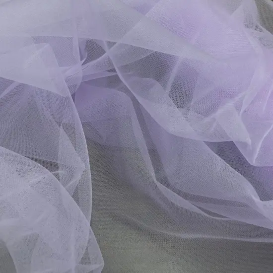 1 Yard 2-Way Stretch Nylon Net Mesh Fabric, 60" Width Lightweight Sheer Mesh for Gowns, Dancewear & Costumes Lilac {1}