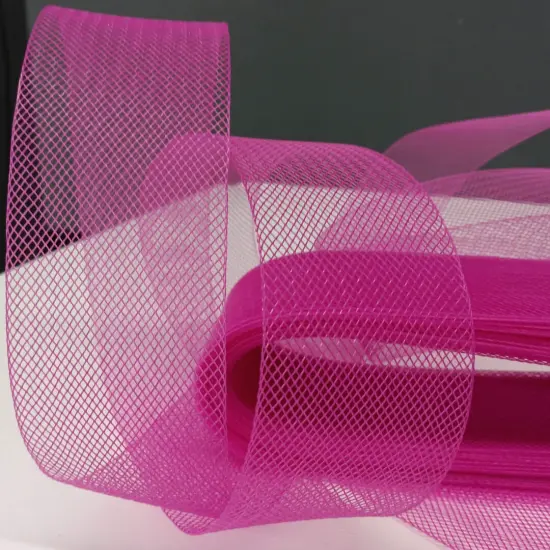 1 Yard Horsehair Braid Trim Stiff Crinoline Webbing for Dresses, Hats & Costumes 100% Nylon 2" Wide Fuchsia {1}